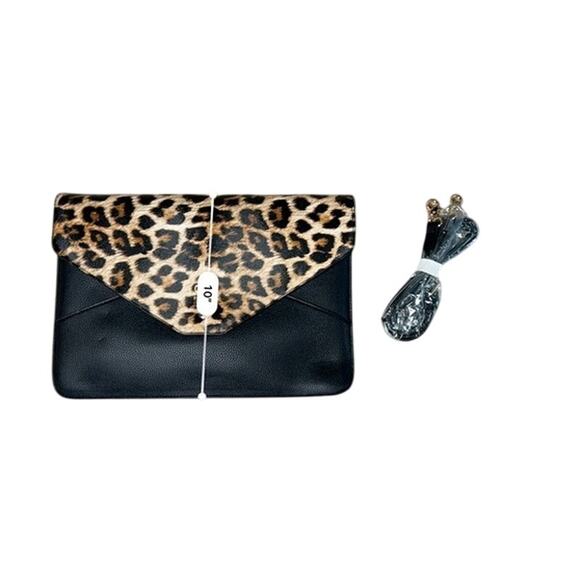 Piper Noble Leopard LARGE Organizer Laptop Crossbody Wallet Handbag Clutch - Picture 5 of 9